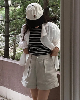 Striped Border Half Knit - 3 colors