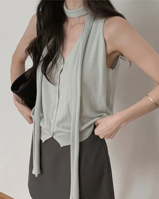 [4 colors] Modal knit vest