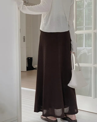 [4 colors] Linen knit cardigan