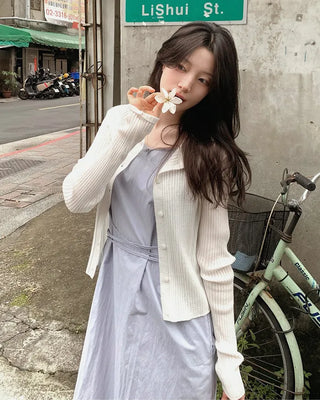 [2 colors] Cross Long Dress