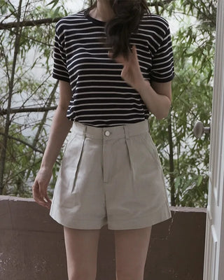 Striped Border Half Knit - 3 colors