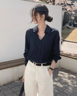 Textured striped shirt