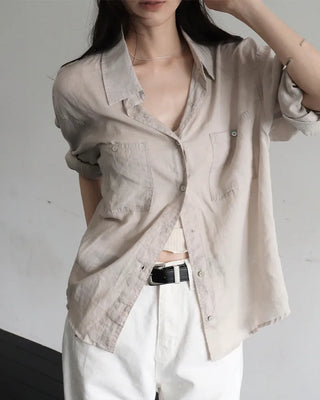 Deep Wash Tencel Linen Shirt