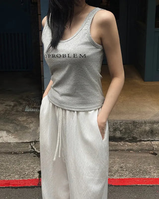 Light-fit elastic waist pants