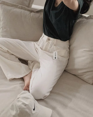 (basic/long) Summer wide white pants - 4 sizes