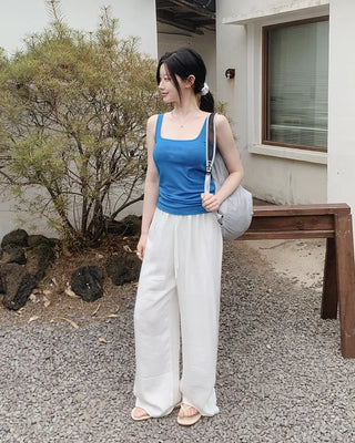 [5 colors] Wide Sleeveless