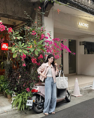 [Length selectable] Vintage Wash Denim Pants