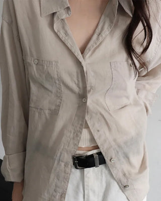 Deep Wash Tencel Linen Shirt