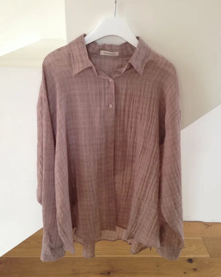 [3 colors] Brushed Summer Tencel Check Shirt