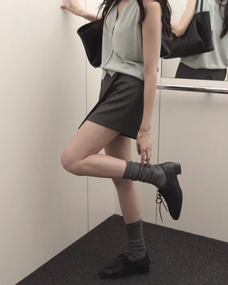 [2 colors] Wrap Culotte Pants