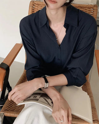 Textured striped shirt