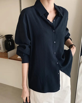 Textured striped shirt