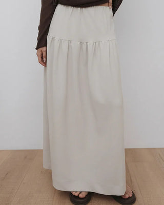 [3 colors] Detail Shirred Skirt