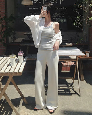 [4 colors][Selectable length] Straight training pants