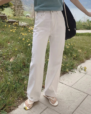(basic/long) Summer wide white pants - 4 sizes