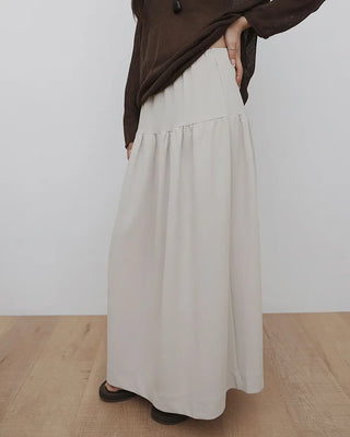 [3 colors] Detail Shirred Skirt