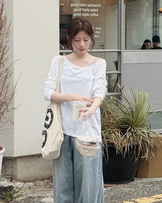 One-shoulder T-shirt
