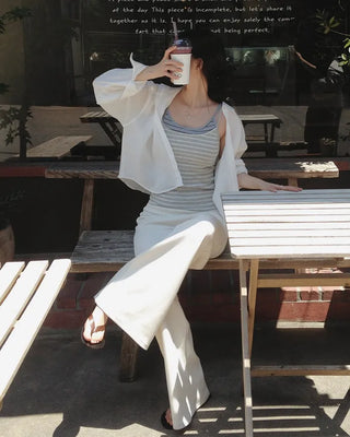 [4 colors][Selectable length] Straight training pants