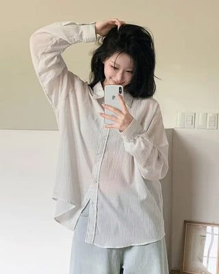 [3 colors] Striped shirt