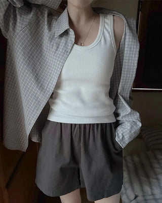 Mute Tone Mini Check Shirt