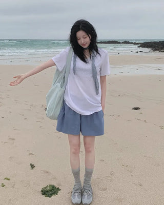 [4 colors] Linen Banding Shorts