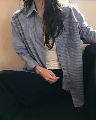 [2 colors] Striped shirt