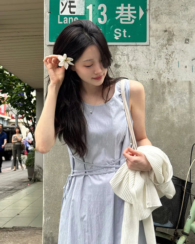 [2 colors] Cross Long Dress