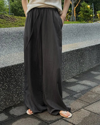 Light-fit elastic waist pants