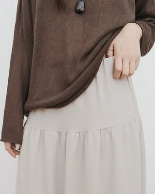 [3 colors] Detail Shirred Skirt
