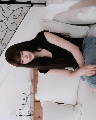 [5 colors] U-neck cap sleeve T-shirt