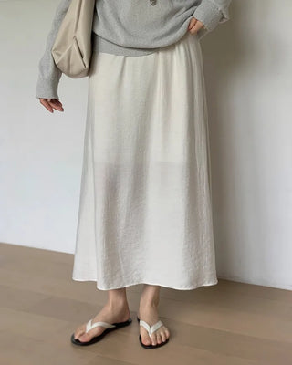 [Set][2 colors] Soft Blouse and Skirt