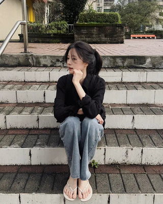 [Length selectable] Vintage Wash Denim Pants