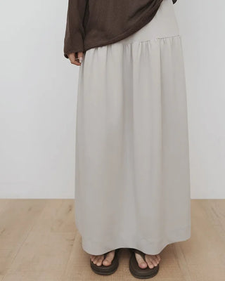 [3 colors] Detail Shirred Skirt