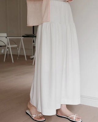 [3 colors] Detail Shirred Skirt