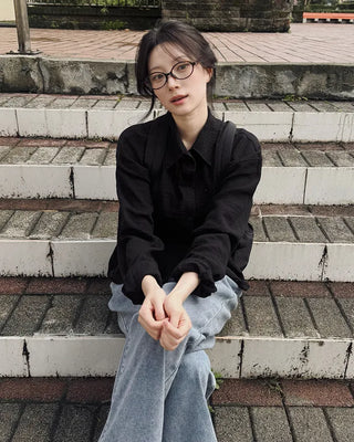 [Length selectable] Vintage Wash Denim Pants