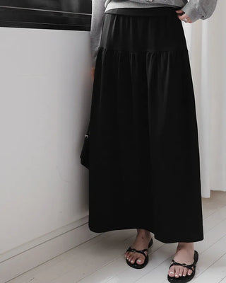 [3 colors] Detail Shirred Skirt
