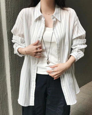 [3 colors] Striped shirt