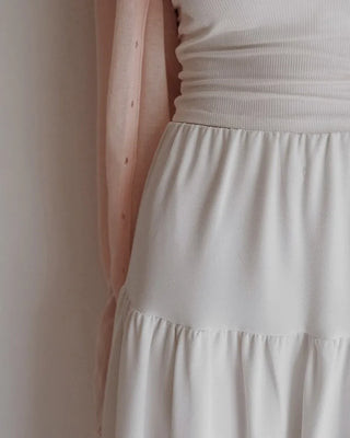 [3 colors] Detail Shirred Skirt