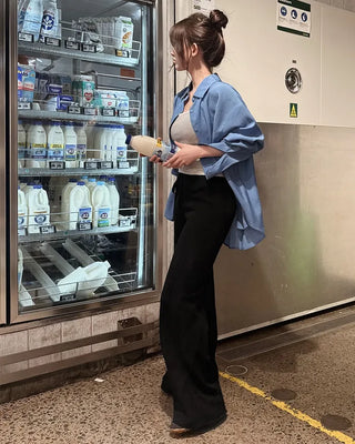 [4 colors][Selectable length] Straight training pants