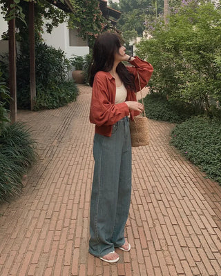 [6 colors] Fly Summer Button-Down Linen Shirt