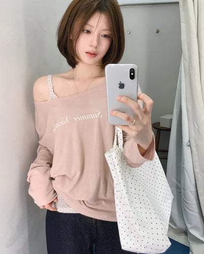 One-shoulder T-shirt