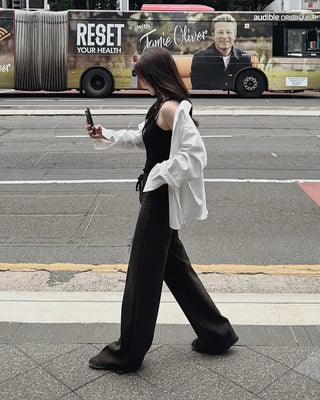 [4 colors][Selectable length] Straight training pants
