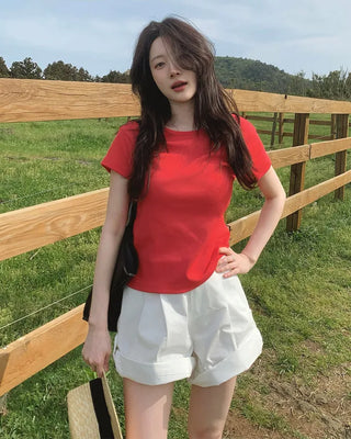 [8 colors] Basic T-shirt