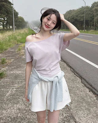 [3 colors] Elastic waist shorts