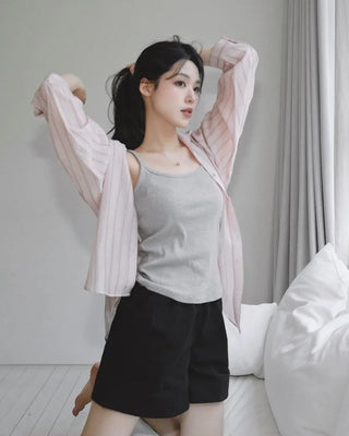 [3 colors] Watery Tencel Stripe Soft Shirt