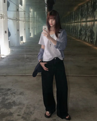 [5 colors] Essential Semi U-neck Short Sleeve T-shirt