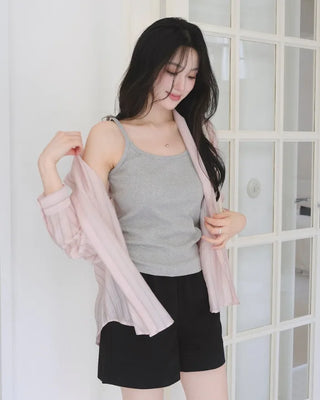 [3 colors] Watery Tencel Stripe Soft Shirt