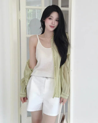 [3 colors] Watery Tencel Stripe Soft Shirt