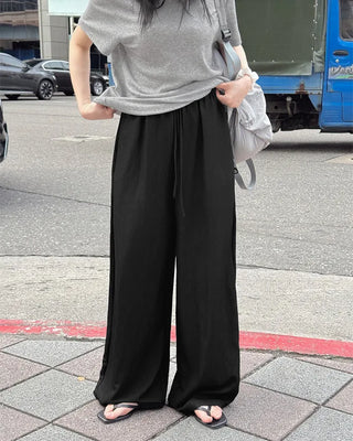 Light-fit elastic waist pants