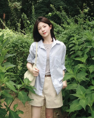 [4 colors] Zanzan Stripe Cotton Shirt
